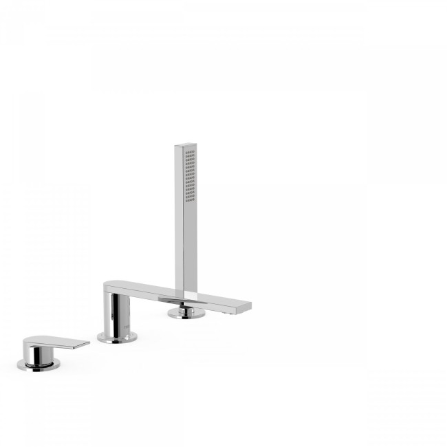 Mitigeur bain d’étagère  avec douchette anticalcaire - TRES 21116101 Mitigeur bain d’étagère  avec douchette anticalcaire - TRES