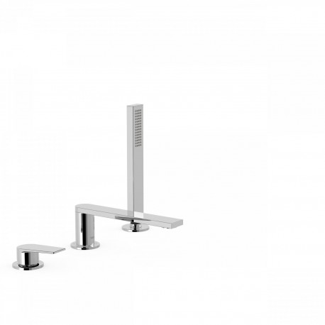 Mitigeur bain d’étagère  avec douchette anticalcaire - TRES 21116101 Mitigeur bain d’étagère  avec douchette anticalcaire - TRES