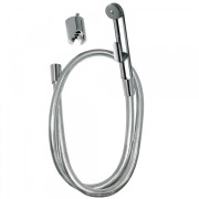 Kit de douche bidet Douchette hygiénique à poussoir, flexible satin et support mural fixe - TRES 29995001 Kit de douche bidet Do