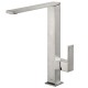 Mitigeur lavabo Acier bec 34x10 mm - TRES 00648501AC