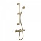 Kit de douche thermostatique · Barre coulissante long. 600 mm. · Douchette anti - TRES 24216402LM