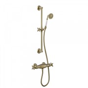 Kit de douche thermostatique
· Barre coulissante long. 600 mm. 
· Douchette anti  - TRES 24216402LM Kit de douche thermostatique