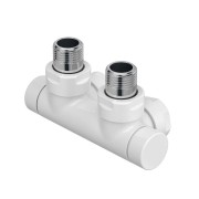 Kit T blanc Pack vanne d'isolement en H coudé 1/2' - ACOVA 991621