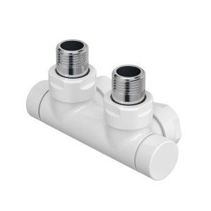 Kit T blanc Pack vanne d'isolement en H coudé 1/2' - ACOVA 991621