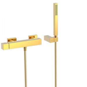 Mitigeur douche
Douchette à main anticalcaire avec support orientable et flexibl  - TRES 00716703OR Mitigeur douche
Douchette à 