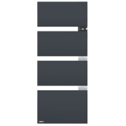 Sèche-serviettes électrique Thermor SYMPHONIK gris ardoise - 1750W (700 + 1000) mât à droite - 490615