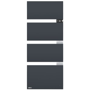 Sèche-serviettes électrique Thermor SYMPHONIK gris ardoise - 1750W (700 + 1000) mât à droite - 490615