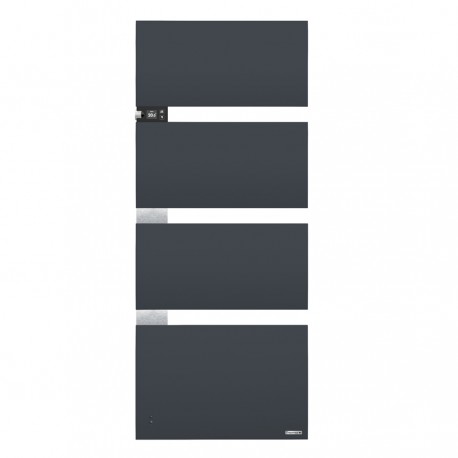 Sèche-serviettes électrique Thermor SYMPHONIK gris ardoise - 1750W (700 + 1000) mât à gauche- 492615