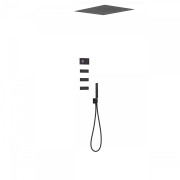 Kit de douche thermostatique électronique et encastré SHOWER TECHNOLOGY Noir Mat  - TRES 09288404NM Kit de douche thermostatique
