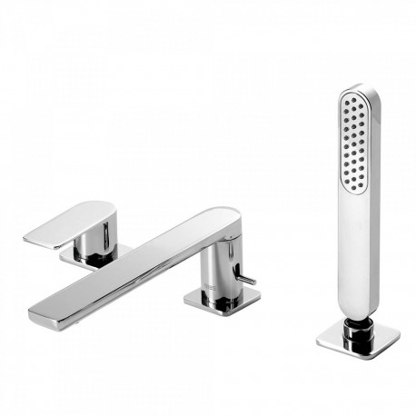 Mitigeur bain sur gorge LOFT avec douchette anticalcaire Bec 180 Chromé - TRES 20016203 Mitigeur bain sur gorge LOFT avec douche