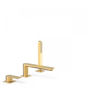 Mitigeur bain sur gorge LOFT COLORS avec douchette anticalcaire Bec 180 Or Mat - TRES 20016203OM Mitigeur bain sur gorge LOFT CO