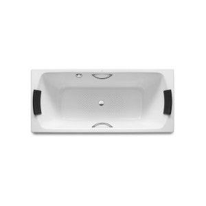 ROCA Lun Plus Baig.Acier 1700X750X440 Fad/Pieds+Poignees Blanc - A221350001 ROCA Lun Plus Baig.Acier 1700X750X440 Fad/Pieds+Poig