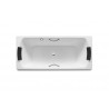 ROCA Lun Plus Baig.Acier 1700X750X440 Fad/Pieds+Poignees Blanc - A221350001