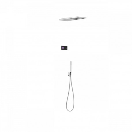 Kit de douche thermostatique électronique et encastré SHOWER TECHNOLOGY Noir Mat  - TRES 09288551NM