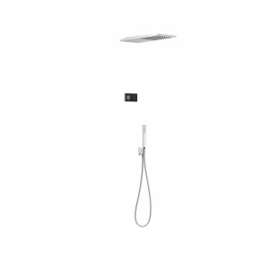 Kit de douche thermostatique électronique et encastré SHOWER TECHNOLOGY Noir Mat  - TRES 09288551NM