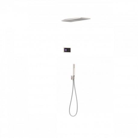 Kit de douche thermostatique électronique et encastré SHOWER TECHNOLOGY Noir Mat  - TRES 09288551NM