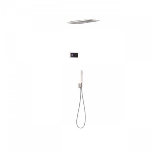 Kit de douche thermostatique électronique et encastré SHOWER TECHNOLOGY Noir Mat  - TRES 09288551NM