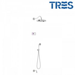 Kit de douche thermostatique électronique et encastré SHOWER TECHNOLOGY Chrome - TRES 09226301