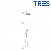 Kit de douche thermostatique électronique et encastré SHOWER TECHNOLOGY Chrome  - TRES 09226301