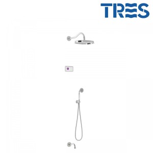 Kit de douche thermostatique électronique et encastré SHOWER TECHNOLOGY Chrome  - TRES 09226301
