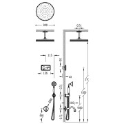 Kit de douche thermostatique électronique et encastré SHOWER TECHNOLOGY Chrome  - TRES 09226302