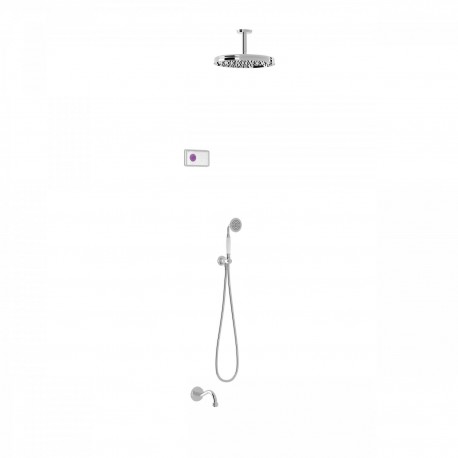 Kit de douche thermostatique électronique et encastré SHOWER TECHNOLOGY Chrome  - TRES 09226302