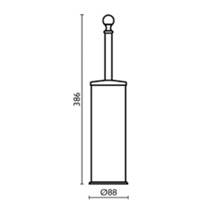Porte balai chromé MUSEO- CRISTINA ONDYNA CA25351