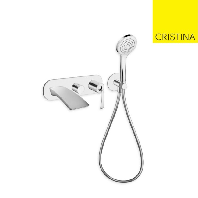 Façade externe bain douche mural 2 sorties chromé BOLLICINE  - CRISTINA ONDYNA BO10251