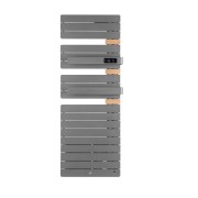 Sèche-serviettes soufflant Thermor ALLURE 3 Virtuose - 1750W (750+1000) mât à gauche avec entretoises en chêne clair - 483094 