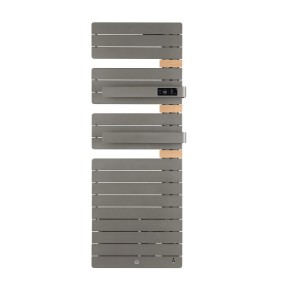 Sèche-serviettes soufflant Thermor ALLURE 3 Virtuose - 1750W (750+1000) mât à gauche avec entretoises en chêne clair - 483094 