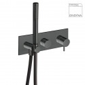 FACADE EXTERNE TRIVERDE DOUCHE MURALE 2 SORTIES BLACK EX TV608 - CRISTINA ONDYNA TV60213