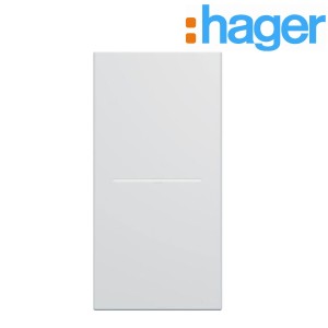 Enjoliveur interrupteur à voyant 1 module pure GALLERY HAGER WXD011B