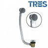 Système de vidage et de remplissage de baignoire avec bonde ronde cascade et trop‑plein Ø 70 mm click-clack - TRES 13453430