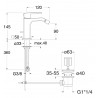 Mitigeur pour bidet + vidage Chromé QUADRI S - CRISTINA ONDYNA QS32151