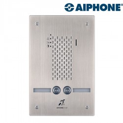 Platine audio encastrée inox 2 BP IP/SIP avec synthèse vocale pictos et boucle magnétique IXSSA2L - AIPHONE 200946