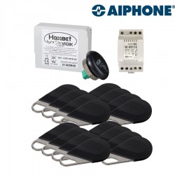 Pack avec 1 centrale et 16 badges programmés avec alimentation HEPACK16 - AIPHONE 150043