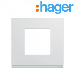 Plaque plastique injecté 1 poste pure GALLERY - HAGER WXP0002