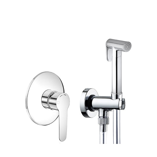 Kit Douchette WC avec Robinet Douchette Toilette WC Blanc