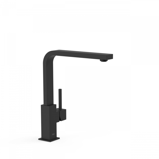 Mitigeur évier avec Bec tube 35x15 mm Noir Mat  - TRES 030496NM Mitigeur évier avec Bec tube 35x15 mm Noir Mat  - TRES 030496NM0