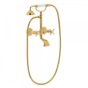 Mélangeur bain‑douche
Douchette à main anticalcaire avec support orientable. Fle  - TRES 24217601OR Mélangeur bain‑douche
Douche