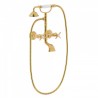 Mélangeur bain‑douche Douchette à main anticalcaire avec support orientable. Fle - TRES 24217601OR