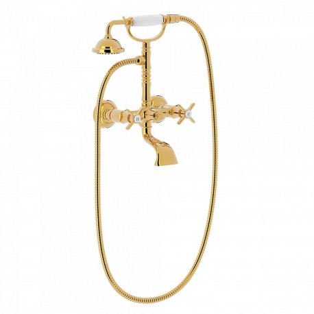 Mélangeur bain‑douche
Douchette à main anticalcaire avec support orientable. Fle  - TRES 24217601OR Mélangeur bain‑douche
Douche