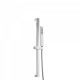 Kit barre‑douche avec flexible satin Chromé PROJECT-SLIM - TRES 03452602