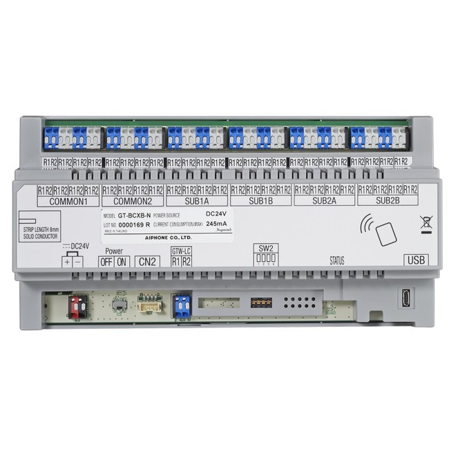 Centrale audio supplémentaire avec lecteur NFC pour système étendu GT version B  GTBCXBN- Aiphone 200261 Centrale audio suppléme