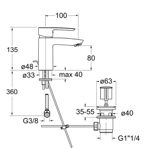 Mitigeur lavabo regular C3 Chromé NEW DAY - CRISTINA ONDYNA ND22551