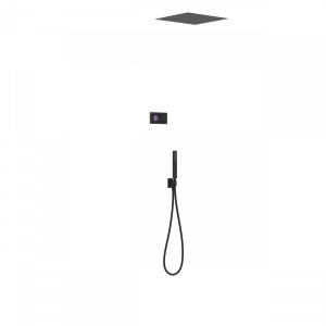 Kit de douche thermostatique électronique et encastré SHOWER TECHNOLOGY Noir Mat  - TRES 09288552NM