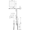 Kit de douche thermostatique électronique et encastré SHOWER TECHNOLOGY Noir Mat - TRES 09288552NM