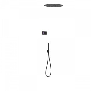 Kit de douche thermostatique électronique et encastré SHOWER TECHNOLOGY Noir Mat  - TRES 09288557NM