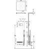 Kit de baignoire thermostatique électronique et encastré SHOWER TECHNOLOGY Noir Mat - TRES 09288315NM