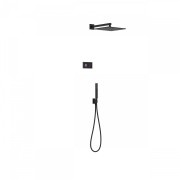 Kit de douche thermostatique électronique et encastré SHOWER TECHNOLOGY Noir Mat  - TRES 09288563NM